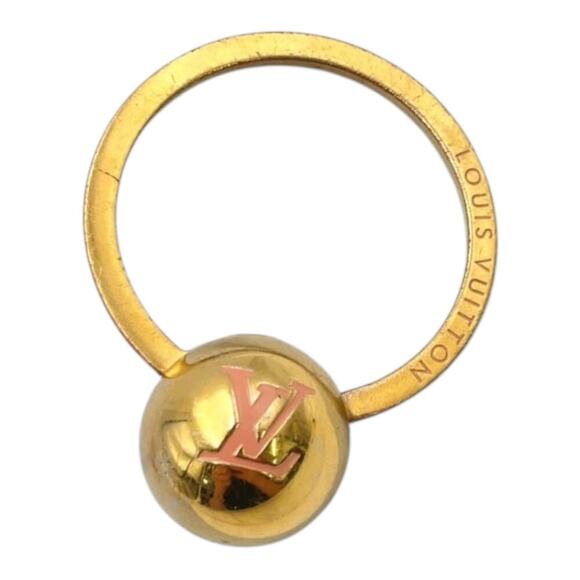 LOUIS VUITTON  Sphere Key Ring Ballerine GD Pink Key Ring W/Box - Picture 2 of 14